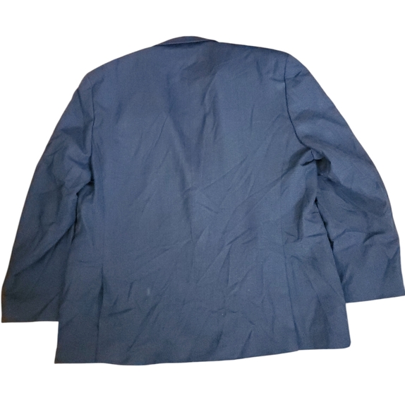 IZOD Blazer Mens 50 Two-Button Sports Coat Suit Jacket Navy Macy's Mens 46-48 XL - Picture 2 of 4